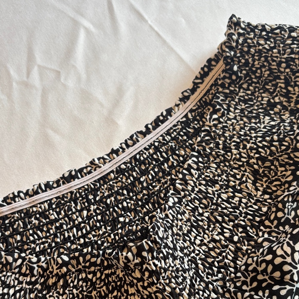 Source Unknown Black And White Patterned Blouse - image 5